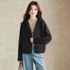 여성 니트 모직 데일룩 티 맨투맨 후드 카디건 가을겨울복에 도톰한 쇼트 DAOL4