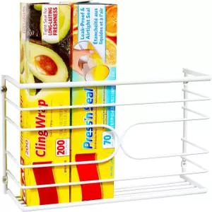 데코 브라더스 월 마운트 키친 랩 정리함 화이트