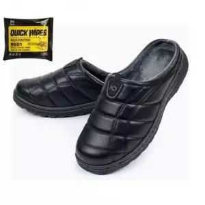 ND 남자 털슬리퍼 방한 실내화 남성 보온 신발 슬리퍼 신발 세정티슈 세트 남자 털슬리퍼 남성 털신발