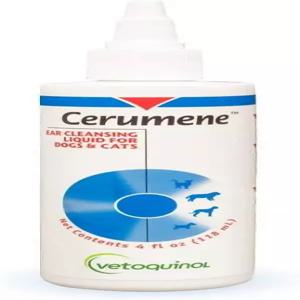 개와 고양이를 위한 베토퀴놀 세루메네 귀 클렌징 리퀴드 4온스