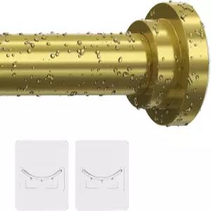 샘스타 골드 샤워 커튼봉 32-83인치 2.6-6.9피트 조절 가능한 스프링 텐션봉 드릴링 없음 2개의 무료