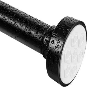 매트 블랙 조절 가능한 스프링 텐션 샤워 커튼봉 31-58인치 - 드릴링 필요 없음 간편한 설치 미끄럼 방지