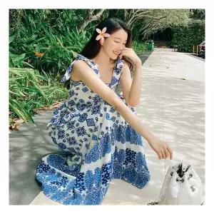 비치팜 / 앤틱 리본 비치 캉캉 튜브탑 원피스