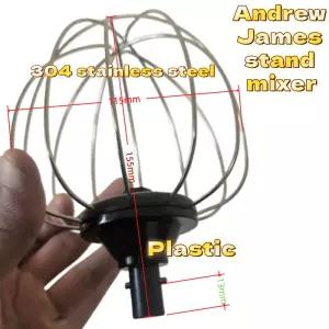 앤드류 제임스 스탠드 믹서 교체용 304 스테인리스 스틸 플라스틱 커넥터 수직 계란 거품기