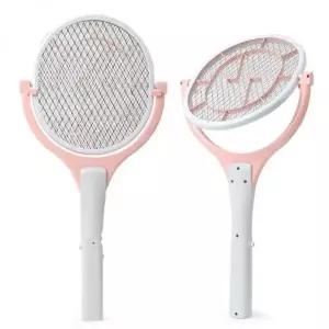 모기채 충전식 LED 회전형 핑크