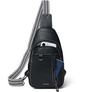 여성용 LATMAP 7L 슬링백 남성용 가죽 스몰 슬링 백팩 데이팩 방지 패니 팩 크로스바디 지갑 여행