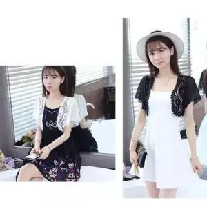 [옷은날개] 여성 쉬폰 가디건 코트 원피스 레이스 숄