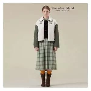 써스데이아일랜드Thursday Island 덤블 패딩 블록 카라점퍼T238MJP234W2356661