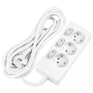 스윗홈 멀티탭 국산 16A 접지 연장선 납작 멀티 콘센트 개별 스위치 3구 5m