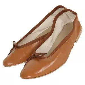 26SS 여성 레더 플랫슈즈 탠 PO DS 37