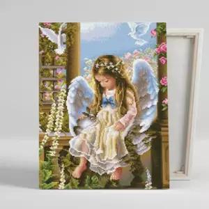 명화풍경 아기천사의 휴식 보석십자수 캔버스 40x50cm