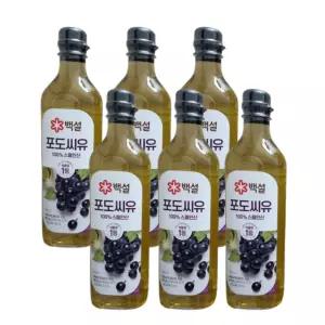 백설 포도씨유 900ml x 6개