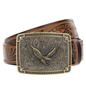 [미국배송] 에보파 남성 웨스턴 카우보이 벨트 청바지용 버클 가죽 각인