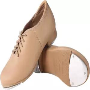 다이나단스 남성용 가죽 레이스업 탭 슈즈 댄스 여성용 및