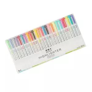 듀얼 형광펜 하이라이터 암기펜 25색 세트 DD-13166