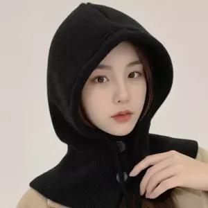 (H.LINE) 모던 베이직 스누드 니트 후드 워머겨울넥 따뜻한 방한 패션 캐주얼 목토시 워머 목도리 목토