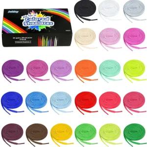 아우이하이 24켤레 운동화 스케이트화 스포츠화 운동화용 플랫 컬러 신발끈