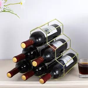 키밍 골드 철제 와인랙 6구 거치대 보관 와인 보관함 보관대 수납함 인테리어소품 홀더 케이스