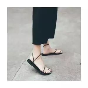 여성 패션 끈 크로스 스트랩 바캉스 신발 로마 샌들 플랫 슈즈 러블리 비치 여행 다올5