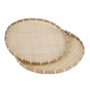 통기성 좋은 대나무 원형 채반 2개입주방 소쿠리 바구니 야채 과일