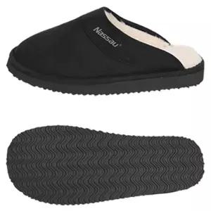 낫소 비니 방한 슬리퍼 블랙실외 어른 검정 겨울 보온 따뜻한 털슬리퍼 실내