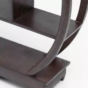 그릇진열장 원목 장식장 찻잔 원형 미니선반 다관 진열대 인테리어