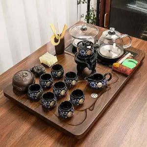 대나무 차 트레이 세트 테이블 찻집 건조 보이차 일본