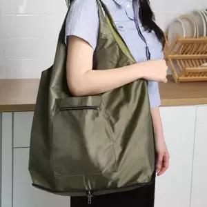 [RIZPICK]초경량 휴대용 접이식 포켓 장바구니 쇼핑백 간편 수납 가방