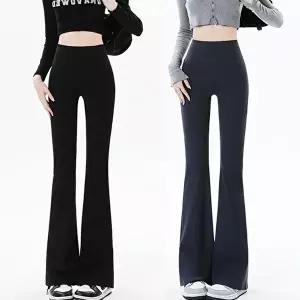 남성 스판 레깅스 여성 부츠컷 신축성 나팔 (HSJ-WF54FD3