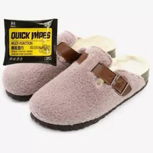 여성 털 슬리퍼 여자 겨울 뽀글이 3색 신발 세정티슈 세트따뜻한 방한