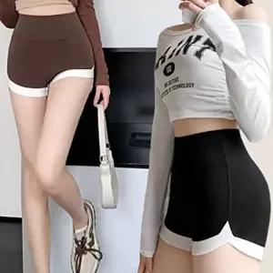 여자 하이웨이스트 검정 숏 3부 레깅스 필라테스 요가 (HSJ-WF39AFA