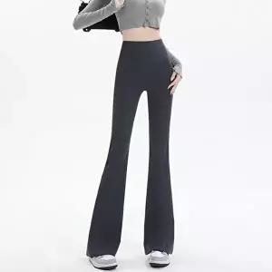 여성 차콜색 부츠컷 나팔 레깅스 슬림핏 봄 가을 (HSJ-WF38D87