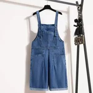 여성 빅포켓 멜빵 데님 반바지 캐주얼 여름 청 팬츠 버뮤다 여자