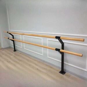 발레바 바닥 고정형 1미터지지대 2단 2단바 기구 1m 브라켓 2개