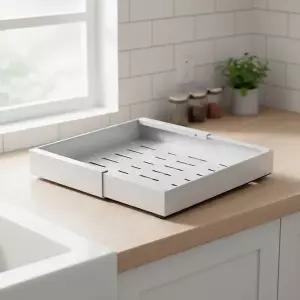 길이조절 서랍식 주방정리대 대형 양념통 수납선반