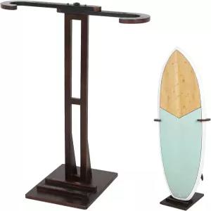 JUSTOP 서핑보드 스탠드 랙 바닥에 서 있는 디자인의 튼튼한 쇼트보드 및 롱보드 정리함 비치 우드 1PCS