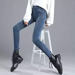 여자 슬림 핏 청바지 스키니 진 레깅스 데님 코디 (HSJ-WFH78CD
