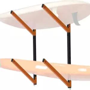 푸젯 월 마운트 패들 보드 랙 서핑보드 행거 듀티 스틸 조절 가능한 금속 홈 차고 정리함