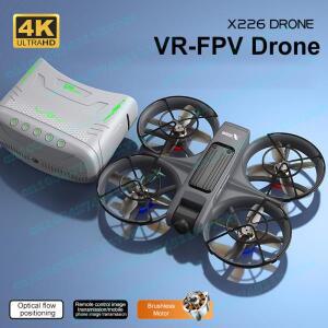 X226 VR FPV 드론 4K HD 듀얼 카메라 항공기 브러시리스 모터 WIFI 2.4G5G RC Quadcopter 광학 흐름 포지셔