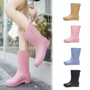 여성 비오는날 방수 레인부츠 미끄럼방지 PVC 장화