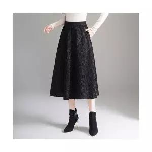 M2 치마 가을 슬림핏 이성 쉬폰치마 허리밴딩 A라인 플리츠 JEN3