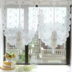 레이스 가리개 커튼1p 가림막 바란스 거실쉬폰커튼 커텐 작은방 쉬폰 가림막천 주방 작은창 행거 중문 시공