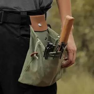 농사 밭일 캠핑 활용도 좋은 휴대용 캔버스 힙색 파우치