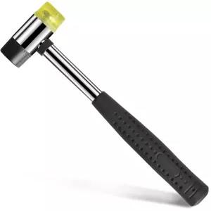 소형 고무 망치 25mm 경량 양면 및 플라스틱 헤드 미끄럼 방지 인체공학적 그립 내구성이 뛰어나고