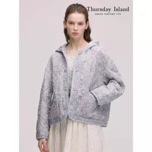 써스데이아일랜드Thursday Island 패턴 퀼팅 점퍼T242MJP132W2356701