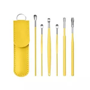 OH OH-M 로에보 프리미엄 6종 귀이개 세트파기키트 파개 청소기 가죽 선물용 정리도구 고리형 간편 청소용