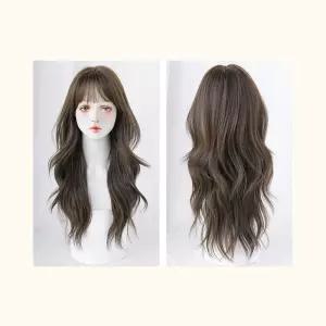 여성 웨이브 긴머리 통가발 패션 연출가 촬영용 스타일 가웨딩 파티헤어 코스프레 업가 셀프소품 여자 변신