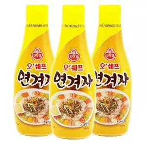 오뚜기 오쉐프 연겨자 480g x 3개 겨자 소스 냉면