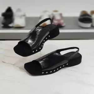 HANSHOE 세이브존03 포니 스터드 라인 플랫폼 샌들힐 5cm AQHS117069flA