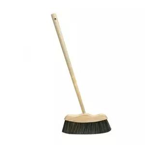 원목 긴손잡이 70cm 강한 폴리모 T방비 빗자루 청소